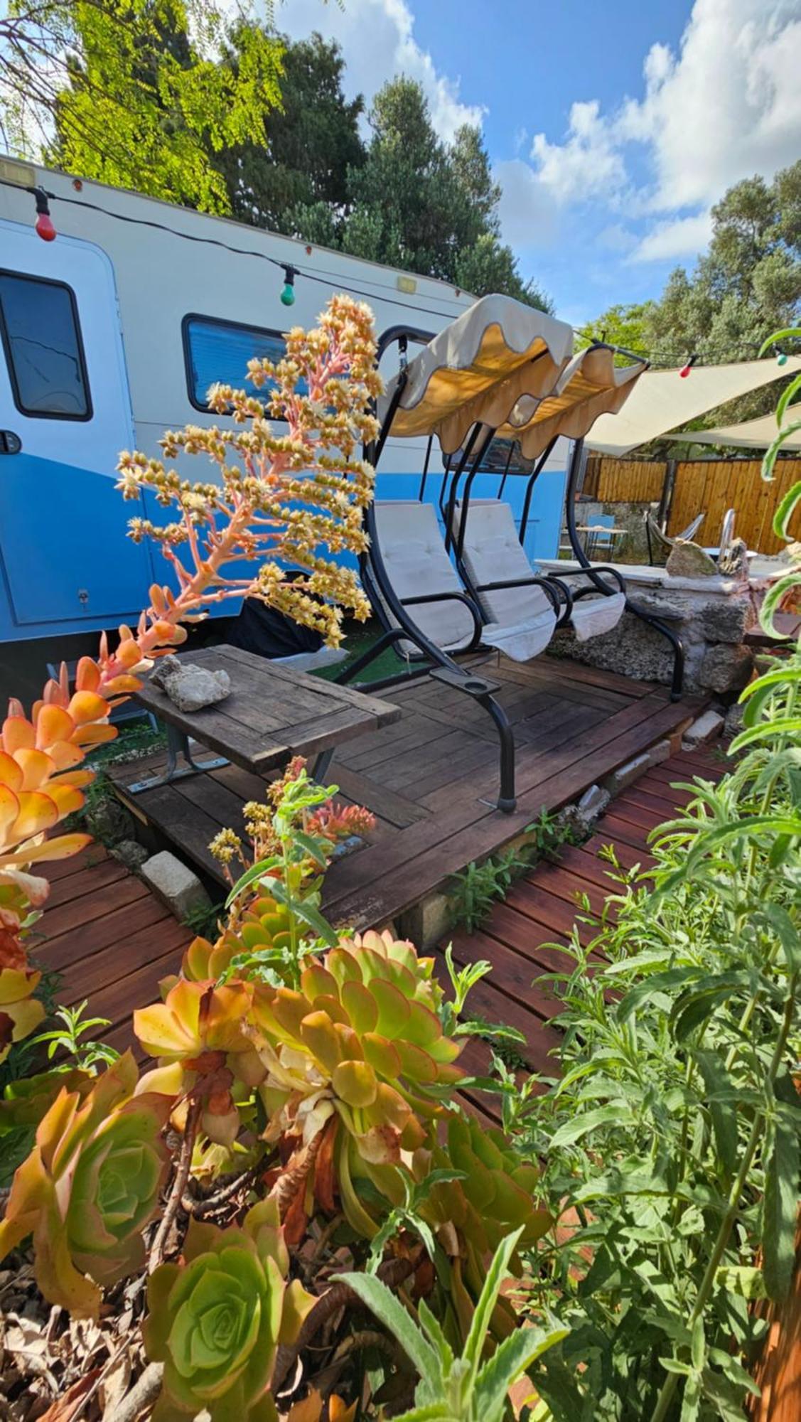 Cozy Seaview Glamping Caravan HaBonim Exterior foto